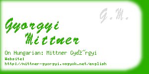 gyorgyi mittner business card